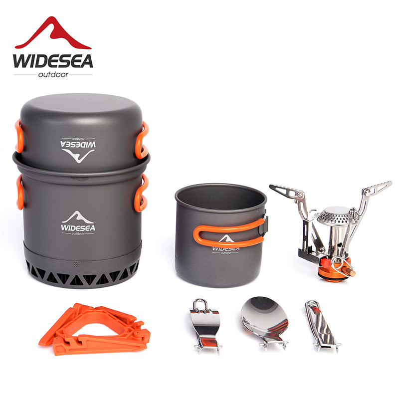 Camping Cooking Kit Box - Widesea Kamp Ultra hafif Tencere Tencere