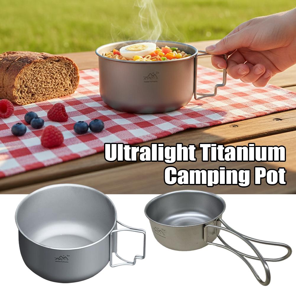 Camping Cooking Noodles - Ultra Hafif Titanyum Kamp Tenceresi, Taşınabilir