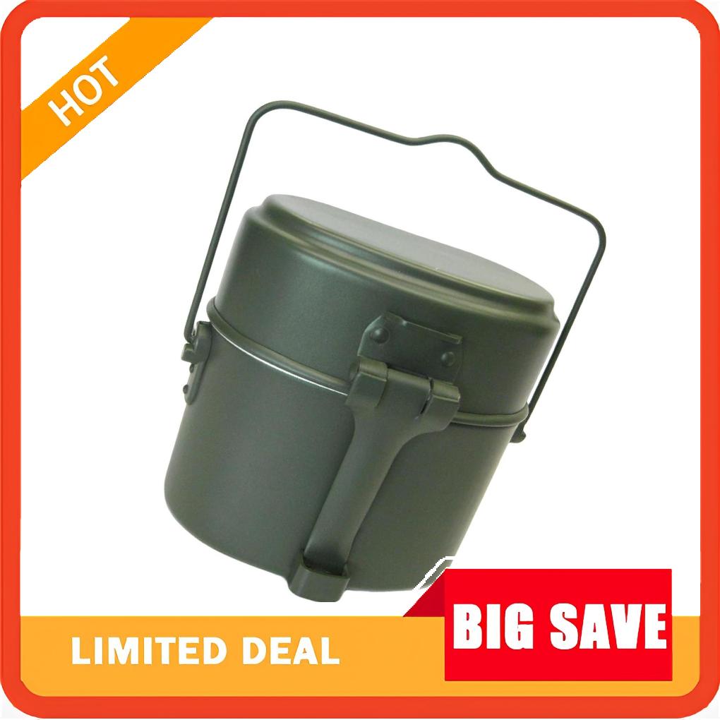 Camping Cooking Kit Box - 3 adet/takım öğle yemeği kutusu alüminyum