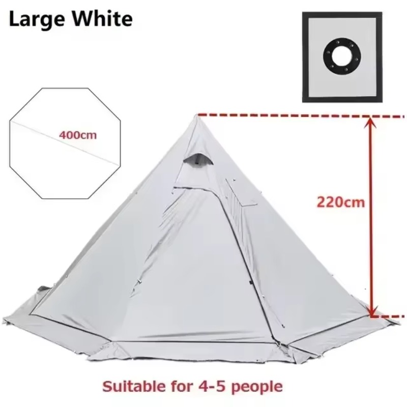Camping Cooking Snow - Çok Amaçlı Piramit Çadır, Kar Eteğiyle