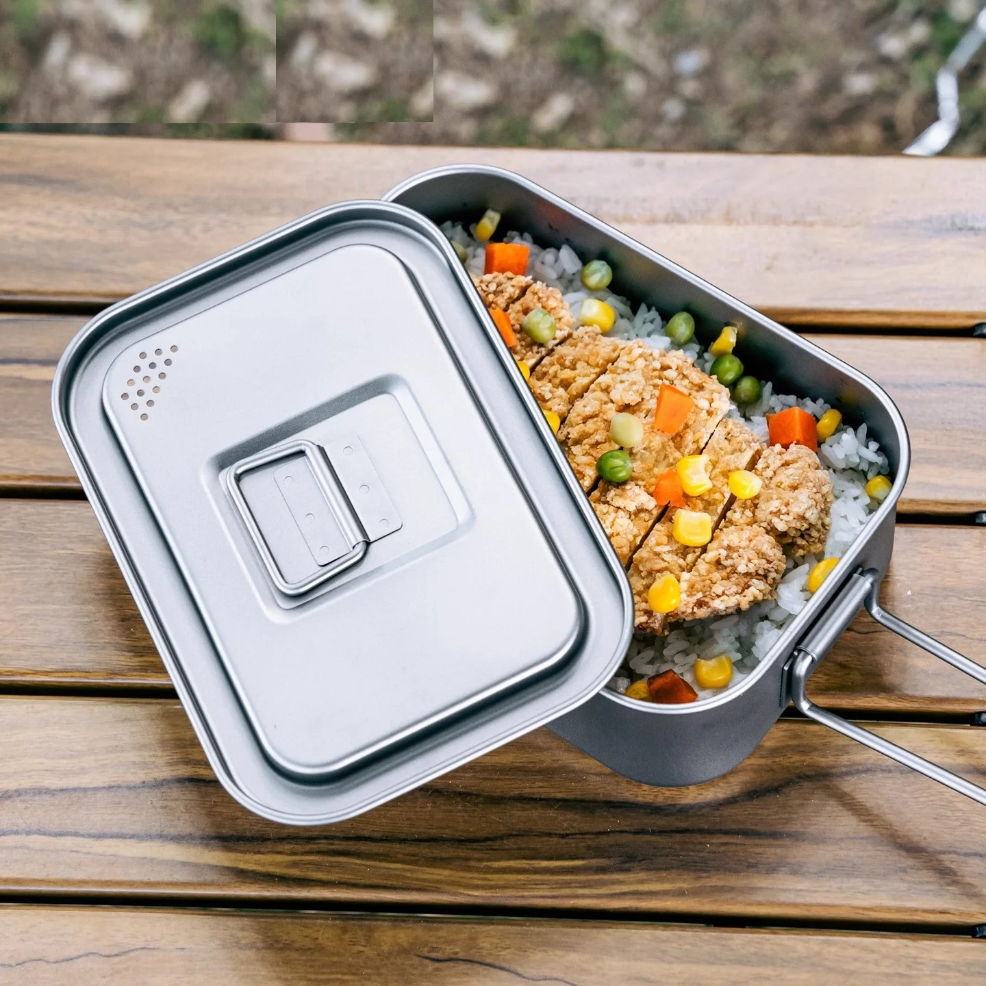 Camping Cooking Noodles - Kamp Titanyum Yemek Kutusu 800ml Çok