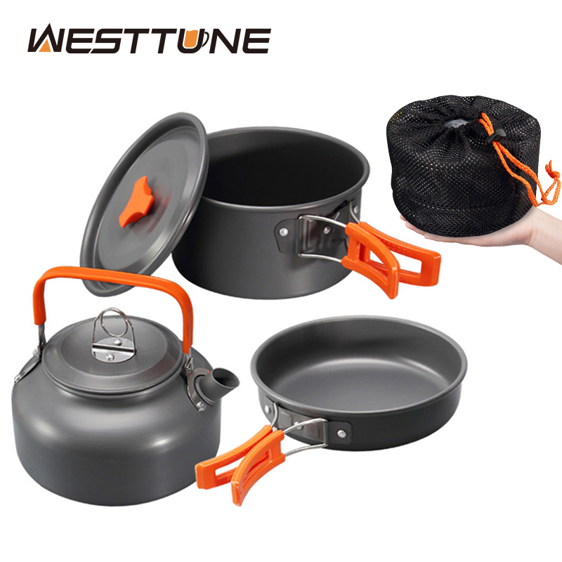 Camping Cooking Pack - WESTTUNE Kamp Tencere Seti Alüminyum Açık