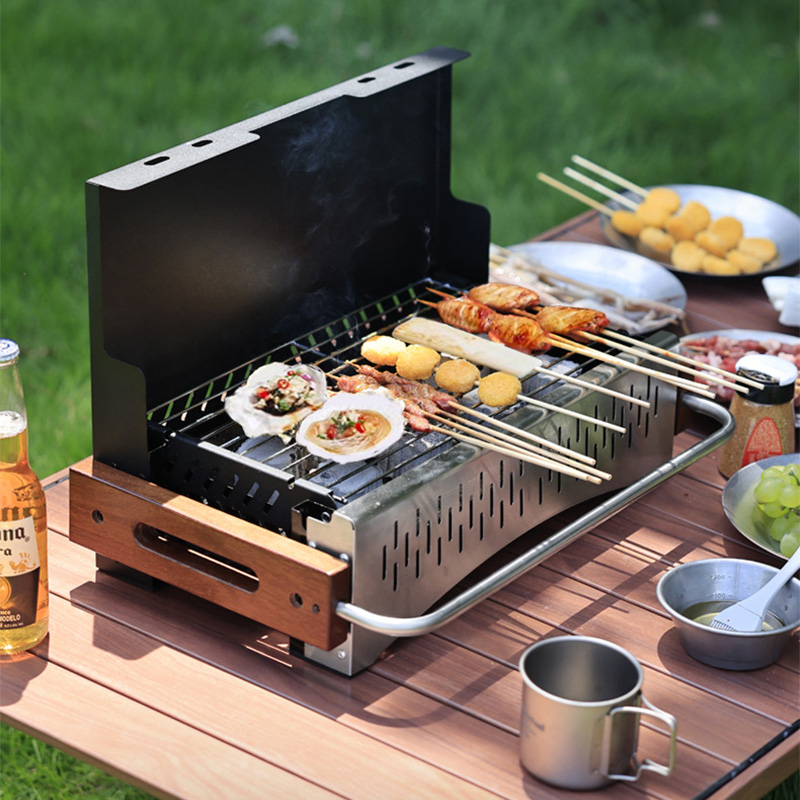 Camping Cooking Requirements - Metal Izgara, Hafif Katlanabilir Kömürlü Izgara,