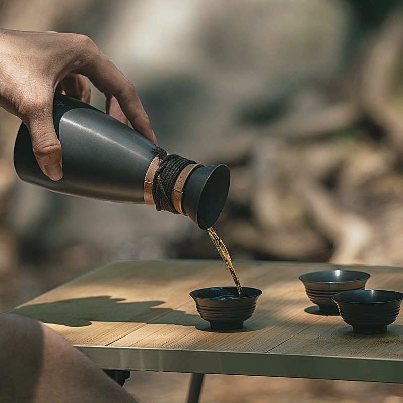 Camping Cooking Set With Bag - Açık Hava Kamp Şarap Seti ALOCS