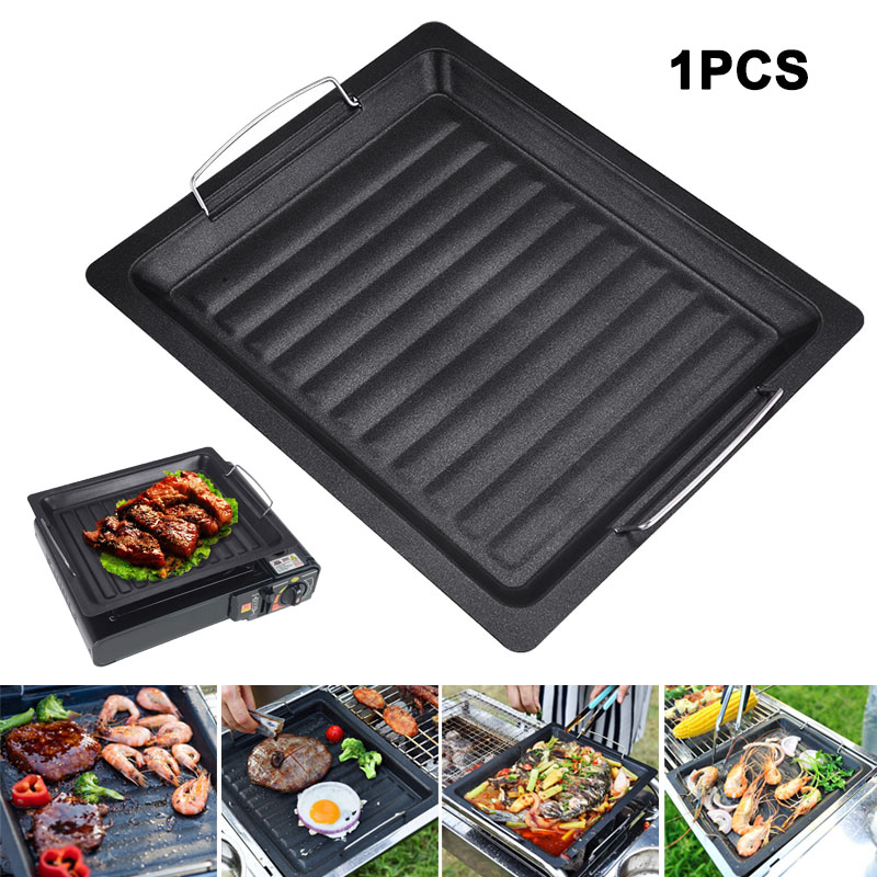Camping Cooking Handle - Açık havada kalın kare ızgara tavası