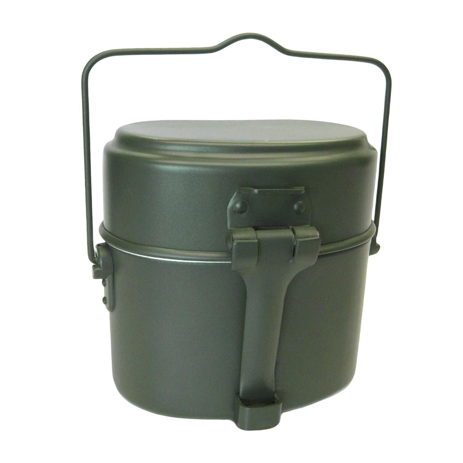 Camping Cooking Kit Box - 3 adet/takım öğle yemeği kutusu alüminyum