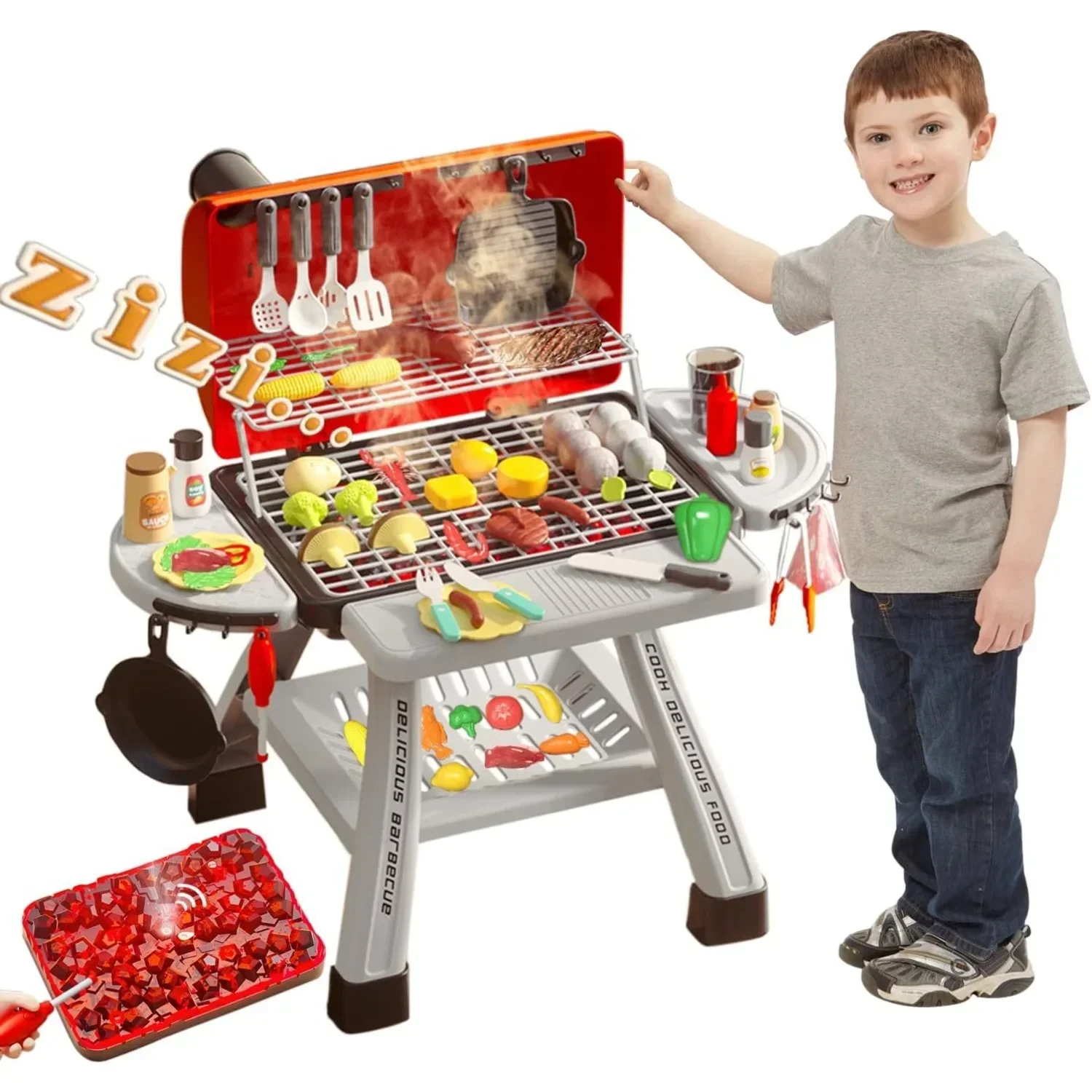 Camping Cooking With Kids - Barbekü ızgara oyuncak seti çocuklar barbekü