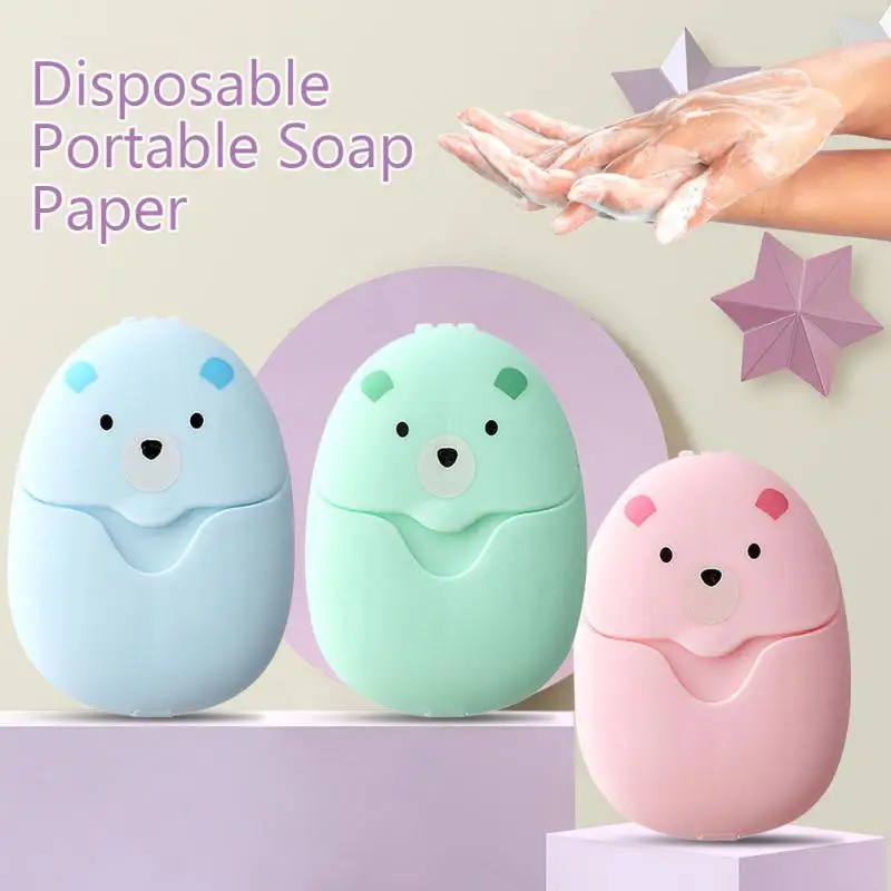 Biodegradable Soap Camp - 50 Adet Seyahat Sabunu Levhalar Taşınabilir