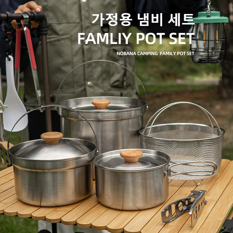 2026 Yeni Açık Hava Paslanmaz  - Camping Cooking Set With Bag incelemesi ve fiyatı