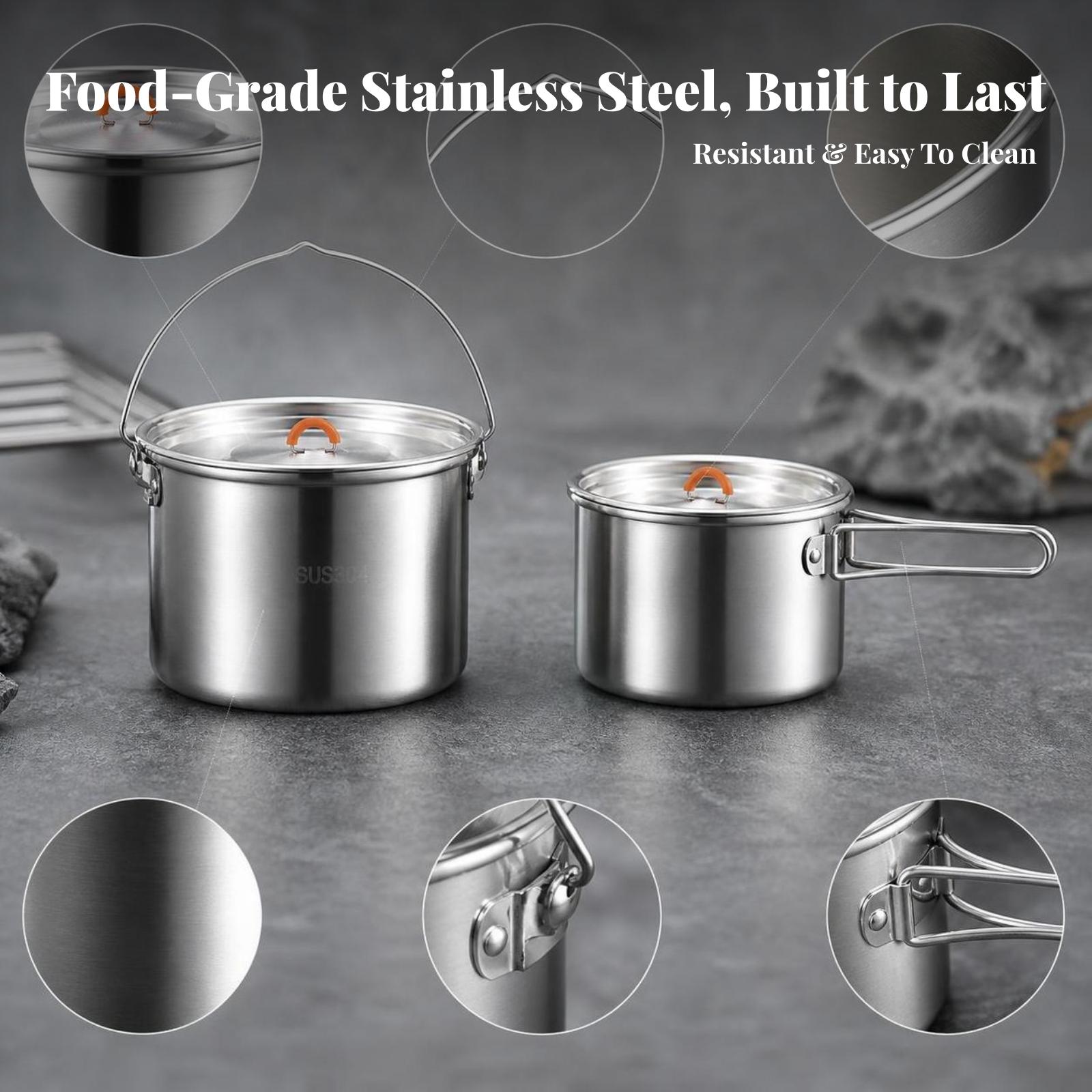 Dış Mekan Kullanımı İçin 304 P - Camping Cooking Set With Bag incelemesi ve fiyatı