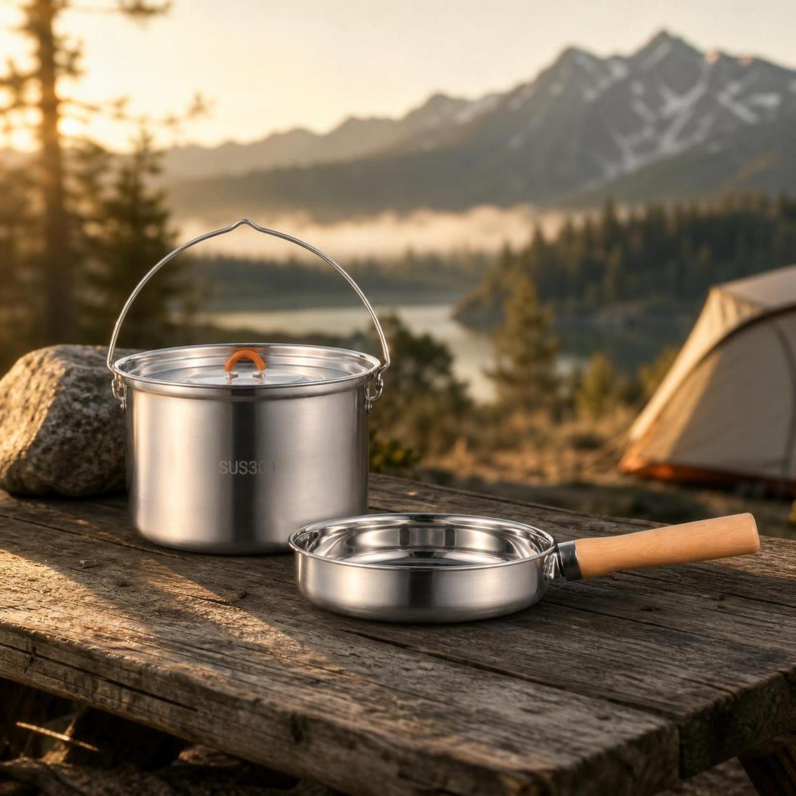 Dış Mekan Kullanımı İçin 304 P - Camping Cooking Set With Bag incelemesi ve fiyatı