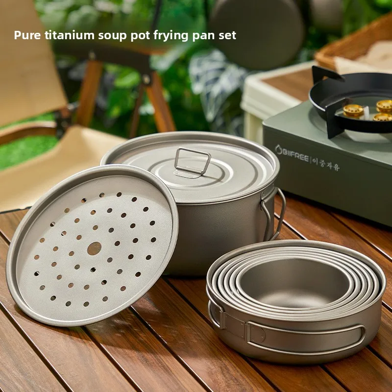 Titanyum Açık Pot Seti Piknik  - Camping Cooking Set With Bag incelemesi ve fiyatı