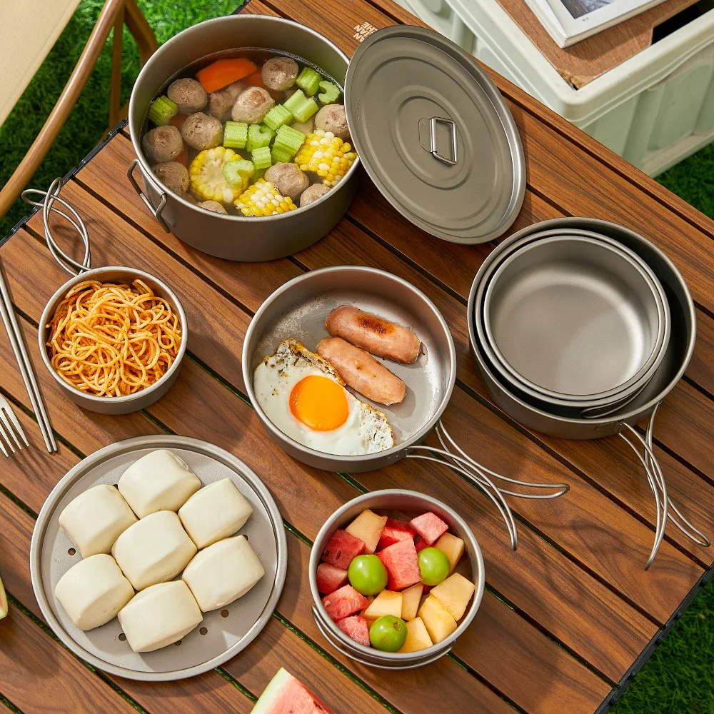 Titanyum Açık Pot Seti Piknik  - Camping Cooking Set With Bag incelemesi ve fiyatı
